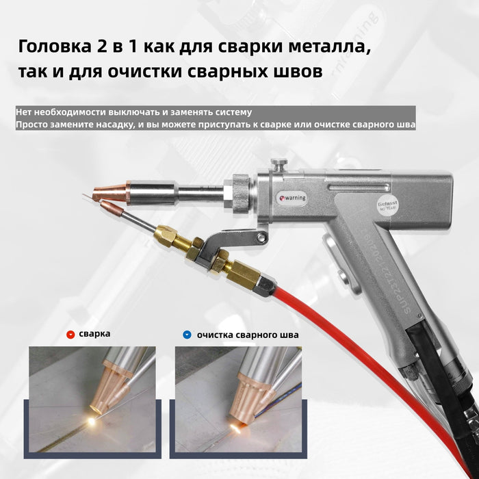 ZAC лазерный сварочный аппарат для сварки металла мощностью 1500 Вт 2 в 1 обеспечивает быструю сварку металла и эффективную очистку сварного шва